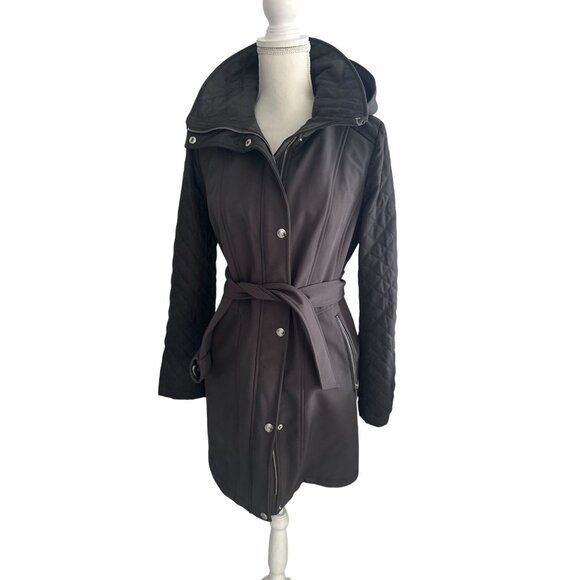 MICHAEL KORS Women's Gray Hooded Winter Coat Size Small - Picture 3 of 10